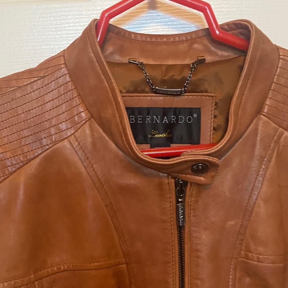Bernardo Tan Leather Jacket - Picture 5 of 16